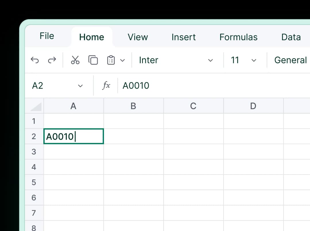 An image of editing cells in React Spreadsheet